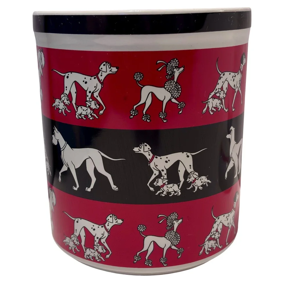 Disney Kanine Krunchies Dog Treat Jar OS Red Black Excellent 101 Dalmatians